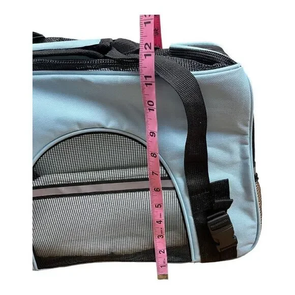 Paw & Pals Airline Approved Blue Pet Soft-Sided Carriers for Small Cats Dogs - Picture 9 of 10
